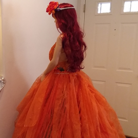 "ANNONA" Orange Harvest Boho Wedding Ballgown Set - Picture 3 of 14